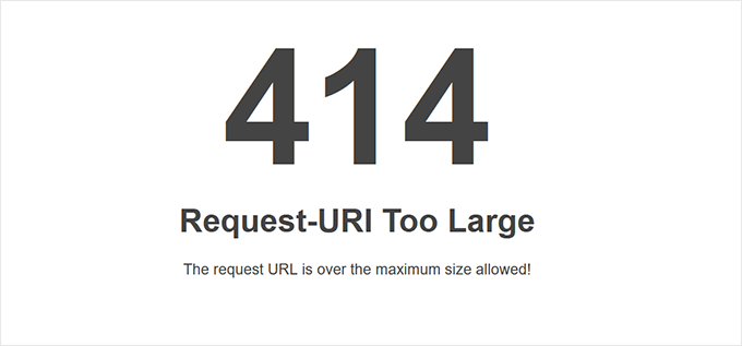 414 request uri too long