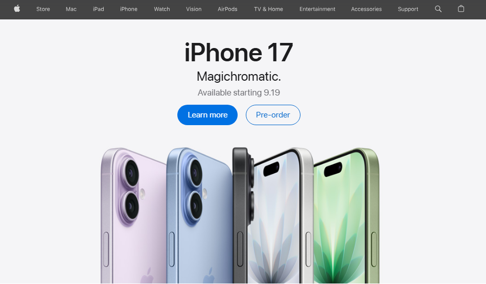 Apple brand slogan: "Think Different"